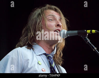 Sting's son Joe Sumner of Fiction Plane performs in concert as part of the 311/Snoop Dogg 'Summer Unity Tour' at Cricket Wireless Amphitheatre in Chula Vista, California on June 27, 2008.   (UPI Photo/Roger Williams) Stock Photo