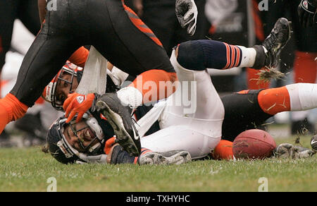 Tampa Bay Buccaneers fullback Mike Alstott bulldozes over Cincinnati  Bengals cornerback Keiwan Ratliff during game action. The Buccaneers  defeated the Bengals, 14-13, at Raymond James Stadium in Tampa, Florida,  Sunday, October 15