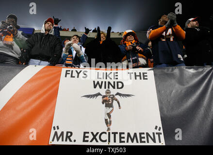 Chicago Bears fans cheer as their team play the Minnesota Vikings at  Soldier Field on November 25, 2012 in Chicago. The Bears won 28-10.  UPI/Brian Kersey Stock Photo - Alamy