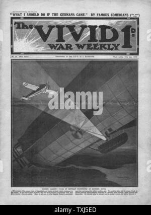 1915 The Vivid War Weekly front page Zeppelin Stock Photo