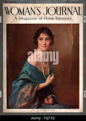 1927 Woman's Journal Duchess of York, Elizabeth, later The Queen Mother Stock Photo