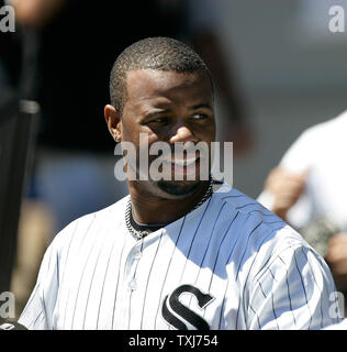 Chicago White Sox's Ken Griffey Jr. steps into the batters box