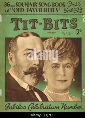 1935 Titbits front page King George V Silver Jubilee Stock Photo