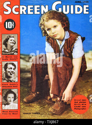 1939 Screen Guide Shirley Temple Stock Photo