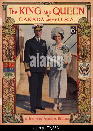 1939 The King and Queen in Canada and the USA, King George VI & Queen Elizabeth Royal Tour in Canada Stock Photo
