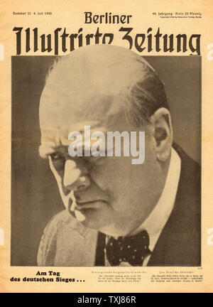 1940 Berliner Illustrierte Zeitung Winston Churchill Stock Photo