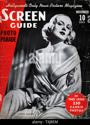 1940 Screen Guide (USA) Actress Carol Lombard Stock Photo