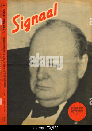 1943 Signal German magazine published by the Wehrmacht (2nd Edition) Winston Churchill Stock Photo