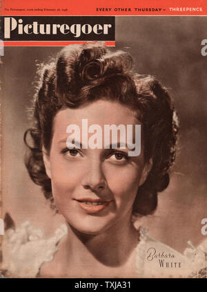 1948 Picturegoer magazine front page actress Barbara White Stock Photo