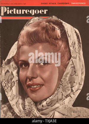 1948 Picturegoer magazine front page actress Rita Hayworth Stock Photo
