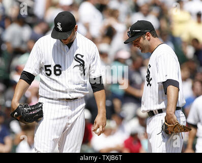 Chicago White Sox first baseman Paul Konerko works out at U.S. Cellular  Field in Chicago, during practice for the World Series Friday, Oct. 21, 2005,  in Chicago. The White Sox host the