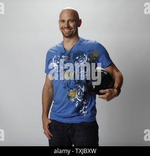 Skeleton slider Zach Lund poses for a portrait at the 2010 United States Olympic Team Media Summit in Chicago on September 11, 2009.     UPI/Brian Kersey Stock Photo