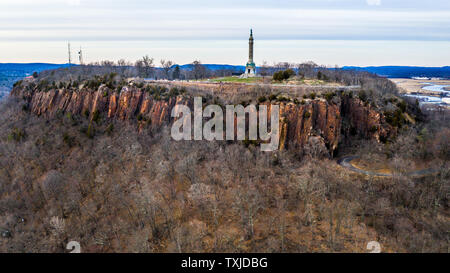 Soldiers and Sailors Monument, East Rock Park, New Haven, CT, USA Stock Photo