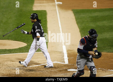 Manny Ramirez during his first at bat at Dodger Stadium upon return from  his 50 game suspension, versus the Houston Astros. (Credit Image: © Tony  Leon/Southcreek Global/ZUMApress.com Stock Photo - Alamy