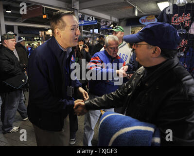 Chicago Cubs baseball team owner Thomas S. Ricketts listens to new ...