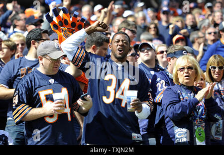 Chicago Bears fans cheer during the fourth quarter against the Kansas City  Chiefs at Soldier Field on December 4, 2011 in Chicago. The Chiefs won  10-3. UPI/Brian Kersey Stock Photo - Alamy