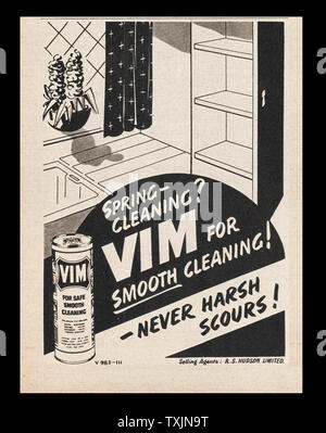 1940 UK Magazine Vim Cleaning Powder Advert Stock Photo - Alamy