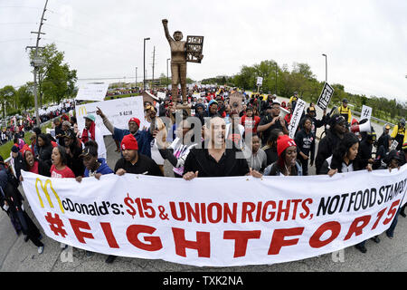 Demonstrators March On Mcdonald S Corporate Headquarters Demanding
