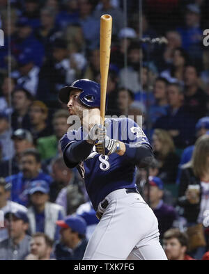 Milwaukee Brewers' Ryan Braun watches his double against the San Diego  Padres during the first inning of a baseball game, Monday, Oct. 1, 2012, in  Milwaukee. (AP Photo/Jeffrey Phelps Stock Photo - Alamy