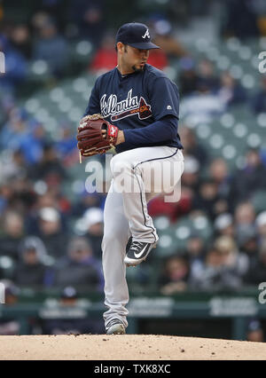 Atlanta Braves Starting Pitcher Anibal Sanchez Works In The First