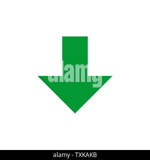 arrow download Icon. Vector illustration for web and mobile Stock Vector