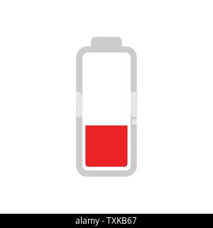 battery charging icon. flat illustration of battery charging vector icon for web end mobile Stock Vector