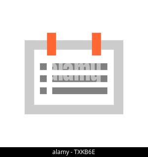 Flat calendar Icon. Flat vector illustration for web. Stock Vector