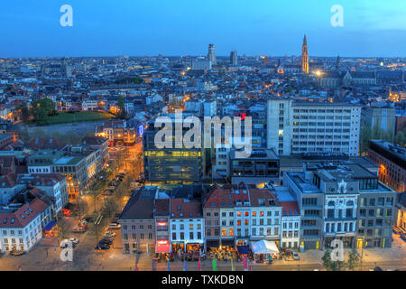 Belgium, Antwerp, panoramic view from the tower of the Red Star Line ...