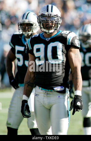 Philadelphia, Pennsylvania, USA. 21st Oct, 2018. Carolina Panthers  defensive end Julius Peppers (90) in action during the NFL game between the  Carolina Panthers and the Philadelphia Eagles at Lincoln Financial Field in