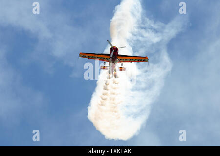 Igualada-Odena, Barcelona May 05 of 2019. Aerosport 27 contest of general and sports aeronautics. Aerial exhibition Stock Photo