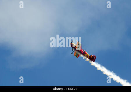 Igualada-Odena, Barcelona May 05 of 2019. Aerosport 27 contest of general and sports aeronautics. Aerial exhibition Stock Photo