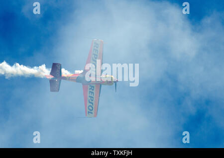 Igualada-Odena, Barcelona May 05 of 2019. Aerosport 27 contest of general and sports aeronautics. Aerial exhibition Stock Photo