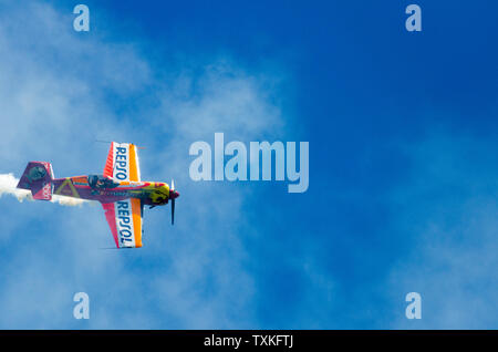 Igualada-Odena, Barcelona May 05 of 2019. Aerosport 27 contest of general and sports aeronautics. Aerial exhibition Stock Photo