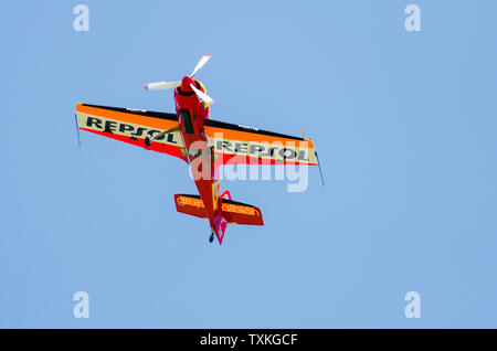 Igualada-Odena, Barcelona May 05 of 2019. Aerosport 27 contest of general and sports aeronautics. Aerial exhibition Stock Photo