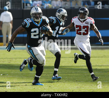 Carolina Panthers wide receiver Jonathan Mingo (15) is tackled by ...