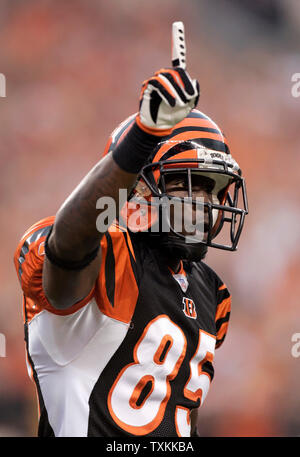 Cincinnati Bengals wide receiver Chad Ocho Cinco, who recently legally  changed his name from Chad Johnson, warms up before the start of his game  against the Baltimore Ravens at M&T Bank Stadium