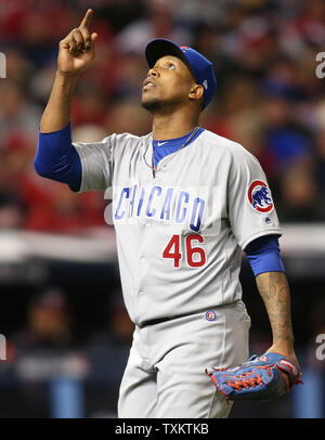 This is a 2016 photo of Pedro Strop of the Chicago Cubs baseball team. This  image reflects the 2016 active roster as of Monday, Feb. 29, 2016 when this  image was taken. (
