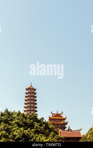 Temple architecture of Xi Zen Temple in Fuzhou, China Stock Photo