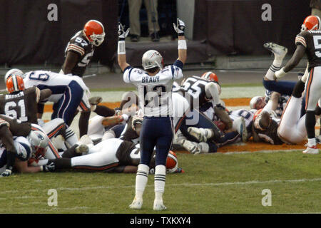 Tom Brady 2004 New England Patriots game worn full uniform on display  during VICTORIAM, a special two-part curated collection of sports artifacts  on a Stock Photo - Alamy