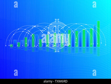 Digital Financial Technology Concept Map Stock Photo