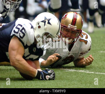 October 11, 2009; San Francisco, CA, USA; San Francisco 49ers quarterback  Shaun Hill (13) in the third quarter against the Atlanta Falcons at  Candlestick Park. Atlanta won 45-10 Stock Photo - Alamy