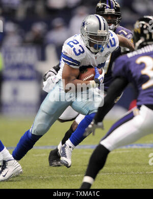 Dallas Cowboys Tashard Choice rushes against the Baltimore Ravens December  20, 2008 at Texas Stadium in Irving, Texas. This was the Cowboys' final  regular season game at Texas Stadium. Since the stadium