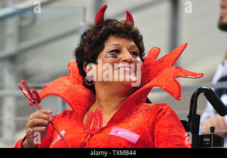 Dallas Cowboys fans wear paper bags as the Cowboys battle the Jacksonville  Jaguars October 31, 2010 at Cowboys Stadium in Arlington, Texas. UPI/Ian  Halperin Stock Photo - Alamy