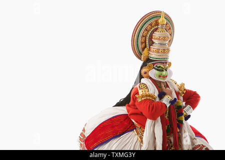 Kathakali dancer performing Stock Photo