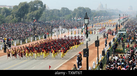 There was tight security for the 62nd Republic Day parade in New Delhi, India on Wednesday, January 26,2011.   Republic Day marks the day in 1950 when the new constitution came in effect after India gained independence from Great Britain in 1947.     UPI/Raj Patidar Stock Photo