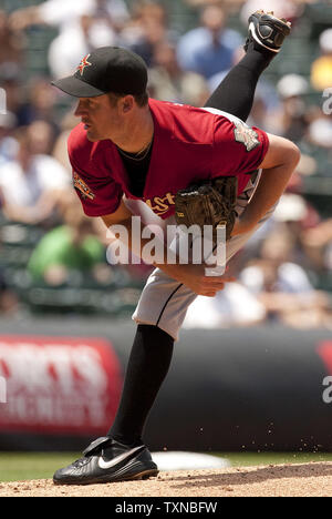 Houston Astros pitcher Roy Oswalt (4-8) earned the win as the Astros beat the Colorado Rockies 5-4 at Coors Field on June 10, 2010 in Denver.    UPI/Gary C. Caskey Stock Photo