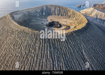 Volcanic crater and texture of San Benedicto Island, Punta Baja, Baja California, Mexico Stock Photo