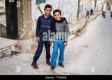 Children are going home from school, Amman, Jordan Stock Photo