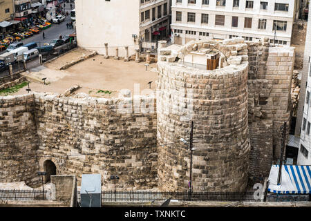 Local people in the street of the Amman, Jordan. Stock Photo