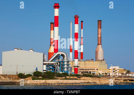 Dhekelia electricity power generation station. Dhekelia, Ormedia, Larnaca, Cyprus. june 2019 Stock Photo